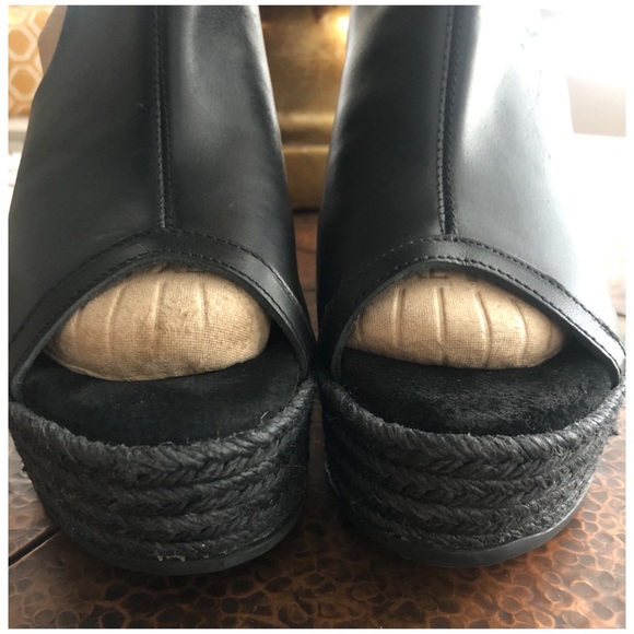 LIBERITAE LEATHER PLATFORM WEDGE SANDALS EURO SIZE 38 US SIZE 7.5 - Picture 11 of 13